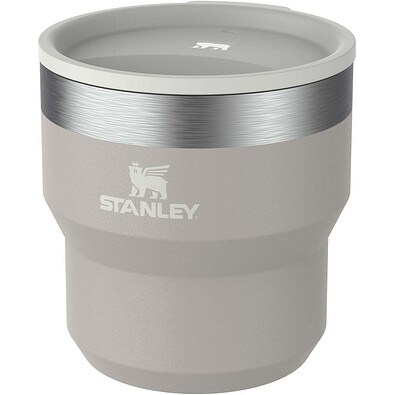 Stanley Stay Hot 295 ml Edelstahl isolierter, stapelbarer Camp Becher, grau