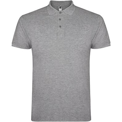 Star 200 g/m² Poloshirt für Herren, heather grau, XS