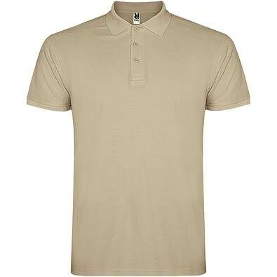 Star 200 g/m² Poloshirt für Herren, sand meliert, XS