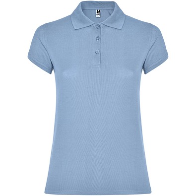 Star Poloshirt für Damen, himmelblau, L
