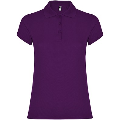Star Poloshirt für Damen, lila, 3XL