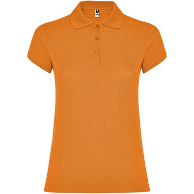 Star Poloshirt für Damen, orange, 3XL