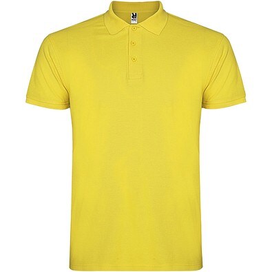 Star Poloshirt für Kinder, gelb, 5/6