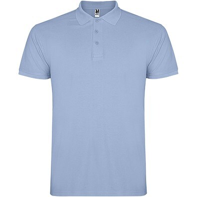 Star Poloshirt für Kinder, himmelblau, 5/6