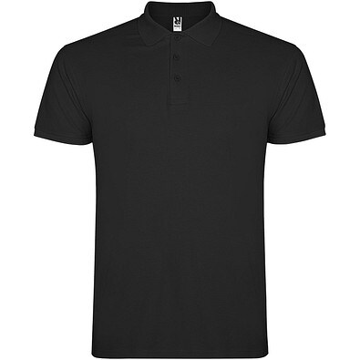 Star Poloshirt für Kinder, schwarz, 5/6