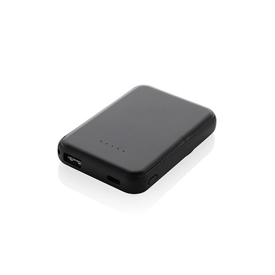 Stellar 5.000mAh 5W magnetische Powerbank aus RCS rec. ABS, schwarz