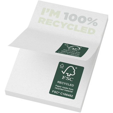 Sticky-Mate® recycelte Haftnotizen 50 x 75 mm, weiss, 50 pages