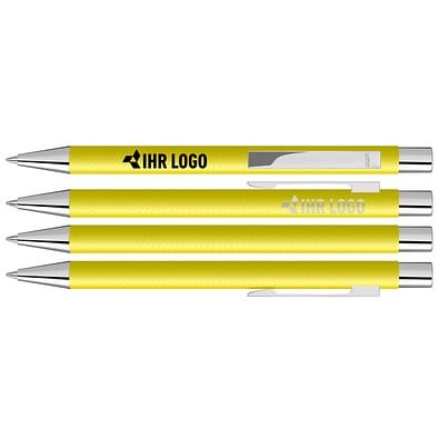 uma® Metall-Kugelschreiber Straight SI, blaue Mine, gelb