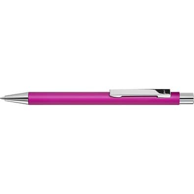 uma® Metall-Kugelschreiber Straight SI, blaue Mine, magenta