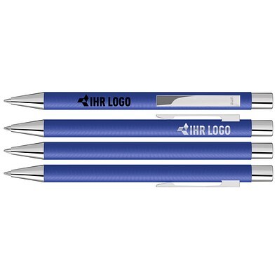 uma® Metall-Kugelschreiber Straight SI, blaue Mine, mittelblau
