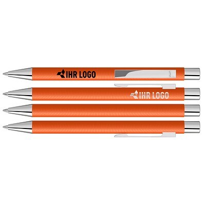 uma® Metall-Kugelschreiber Straight SI, blaue Mine, orange