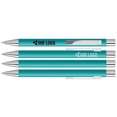 uma® Metall-Kugelschreiber Straight SI, blaue Mine, petrol