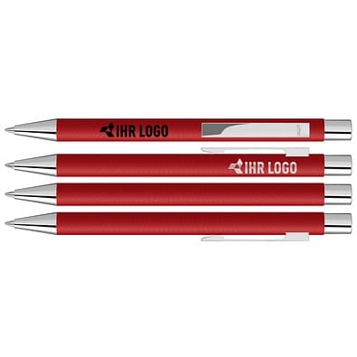 uma® Metall-Kugelschreiber Straight SI, blaue Mine, rot