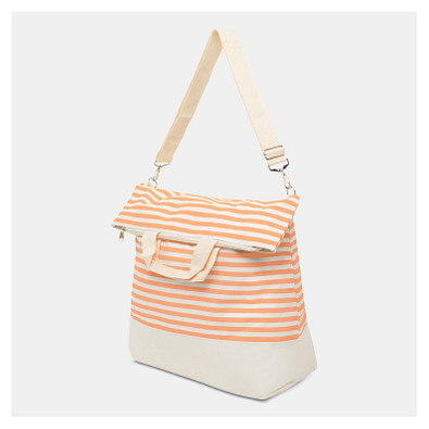 Strandtasche JUIST,beige, rot