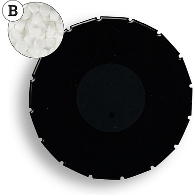 Super Mini Clic Clac Box, 12 g, Pfefferminzpastillen extra stark, schwarz-matt, ohne Druck