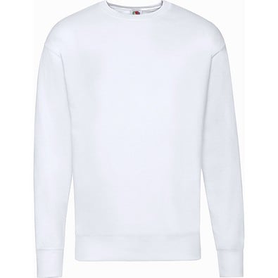 Sweatshirt Lightweight Set-In S Unisex, M, WEISS