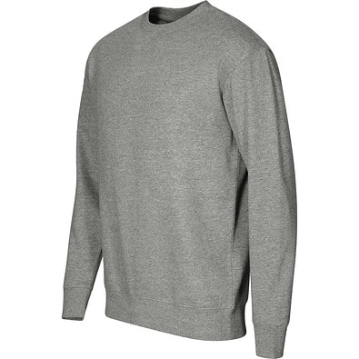 Sweatshirt unisex Crew, L, dunkelgrau melliert