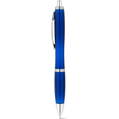 SWING rPET. Recyceltes PET (100% rPET)-Kugelschreiber mit Metallclip, Blau