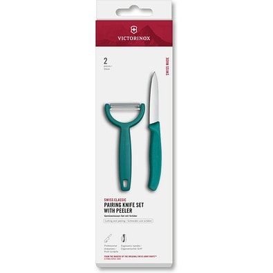 Swiss Classic, Gemüsemesser mit Y-Schäler, 2tlg, grün