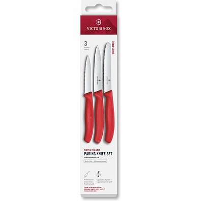 Swiss Classic, Gemüsemesser Set, 3tlg, rot