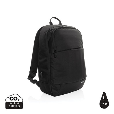 Swiss Peak AWARE™ moderner 15,6 Zoll Laptop-Rucksack, schwarz