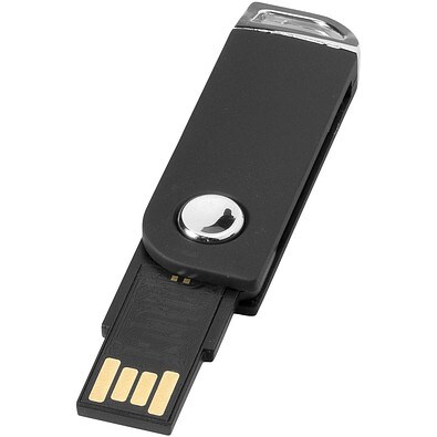 Swivel Rectangular USB-Stick, schwarz, 2GB