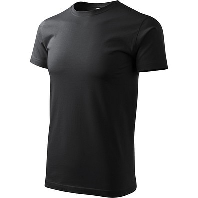T-Shirt Herren Basic, 2XL, ebony grau