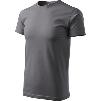 T-Shirt Herren Basic, 2XL, stahlgrau