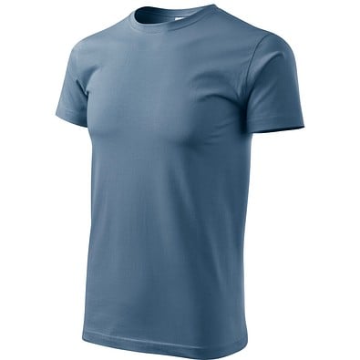 T-Shirt Herren Basic, S, denim