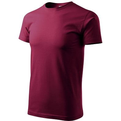 T-Shirt Herren Basic, S, garnet