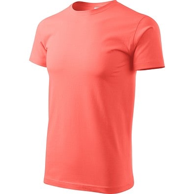 T-Shirt Herren Basic, S, koralle