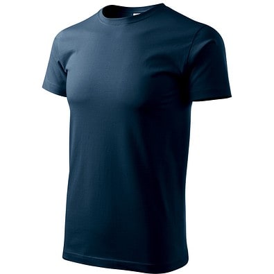 T-Shirt Herren Basic, S, marineblau