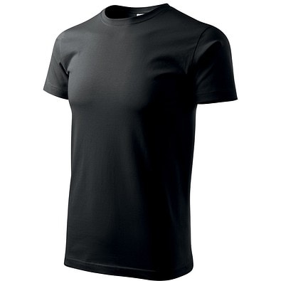 T-Shirt Herren Basic, S, schwarz