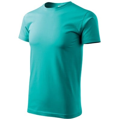 T-Shirt Herren Basic, S, smaragdgrün