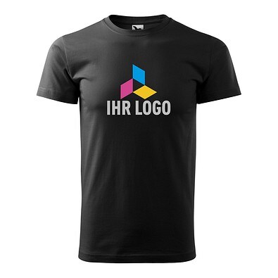 MALFINI T-Shirt Herren Basic, S, schwarz