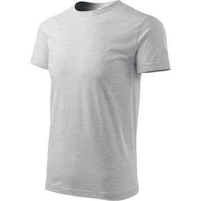 MALFINI T-Shirt Herren Basic, XS, hellgrau melliert