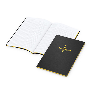 geiger notes Broschur Tablet-Book A5, inkl. Prägung und Farbschnitt in gelb geiger notes Broschur Tablet-Book A5, inkl. Prägung und Farbschnitt in gelb