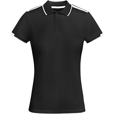 Tamil Sport Poloshirt für Damen, schwarz, 2XL