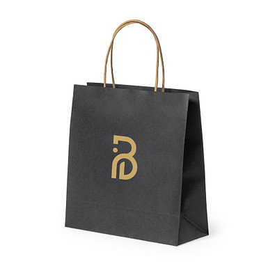Papier Tragetasche Recycled klein, schwarz