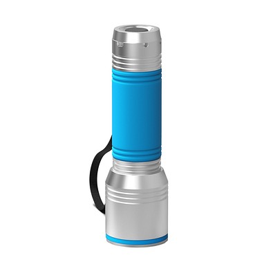 Taschenlampe REEVES-myFLASH 700, silber/hellblau