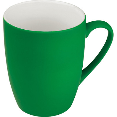 Tasse außen gummiert, 300 ml, grün