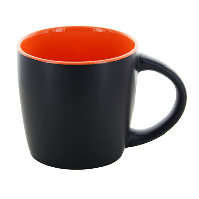 Tasse Ennia 250 ml, schwarz-orange