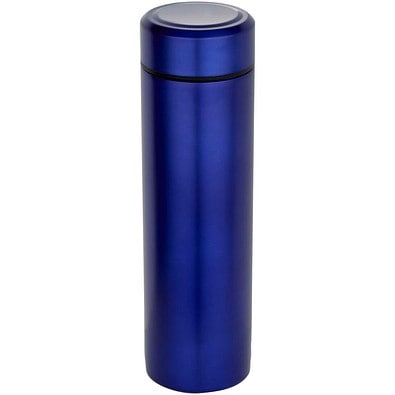 Taylor 450 ml Doppelwand Isolierflasche aus Edelstahl mit Teesieb, blau