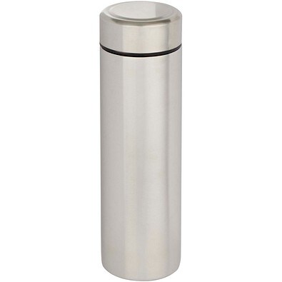 Taylor 450 ml Doppelwand Isolierflasche aus Edelstahl mit Teesieb, mattsilber