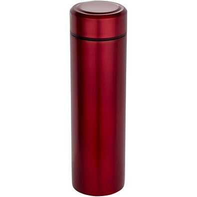 Taylor 450 ml Doppelwand Isolierflasche aus Edelstahl mit Teesieb, rot