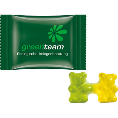 Trolli Team Gummibärchen, inkl. Druck, kompostierbare Folie, weiß
