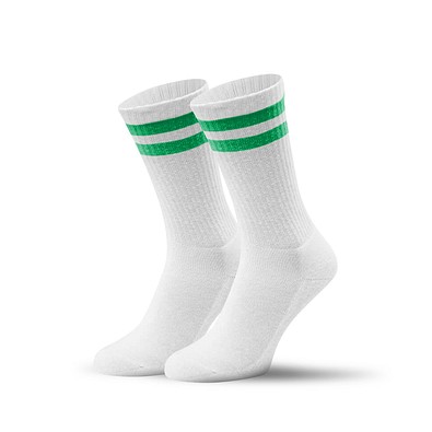 Mr. Socks Tennissocken, White / Green Pantone 347 C