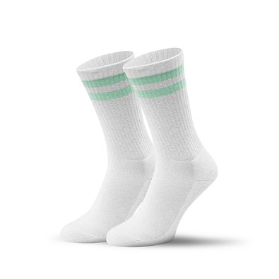 Mr. Socks Tennissocken, White / Mint Pantone 7464 C