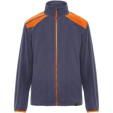 Terrano Mikrofleecejacke, unisex, blei/orange, 2XL