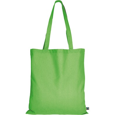 Fairtrade Baumwolltasche mit langen Henkeln, hellgrün
